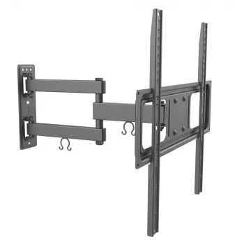 Techly 32-55 colių pilno judesio LED LCD TV laikiklis sienai, 400 x 400 mm, -15 - 10°, 10 - 90°, 180°, plieninis, juodas