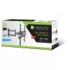 Techly 32-55 colių pilno judesio LED LCD TV laikiklis sienai, 400 x 400 mm, -15 - 10°, 10 - 90°, 180°, plieninis, juodas
