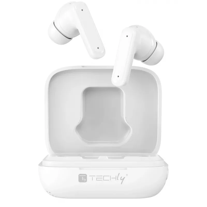 Techly ICC SB-BLT08W belaidės ausinės True Wireless Stereo (TWS) į ausis Skambučiai/Muzika Bluetooth Baltos