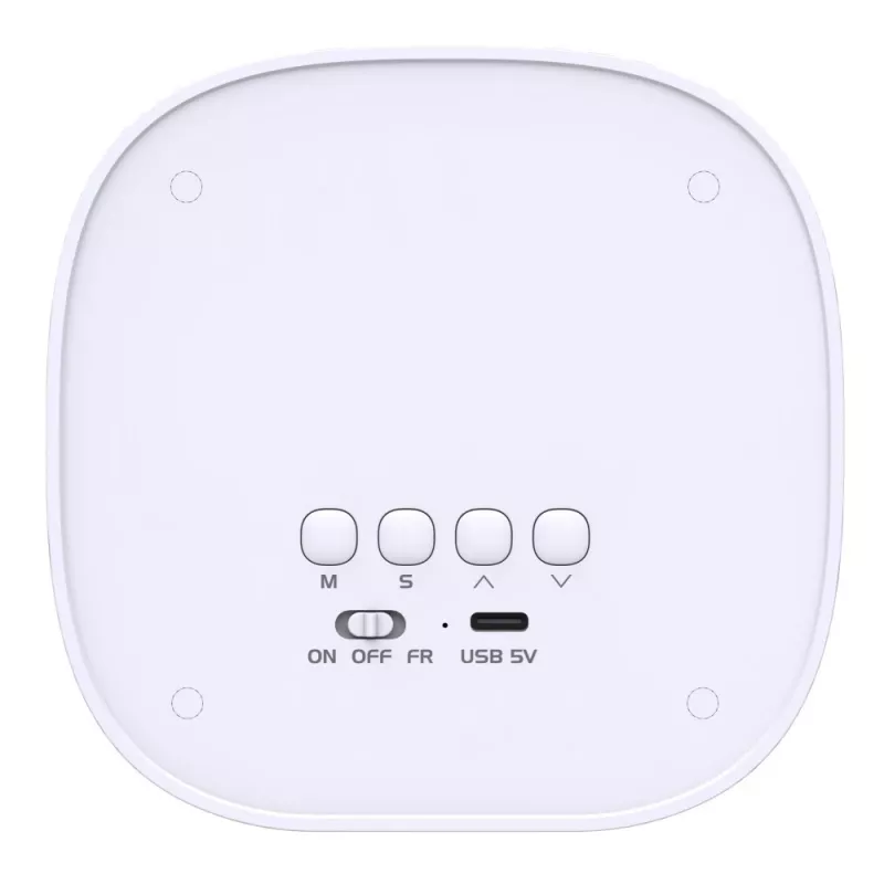 Techly IC-CLOCK-56WH skaitmeninis žadintuvas su LED naktine šviesa, pilka/balta