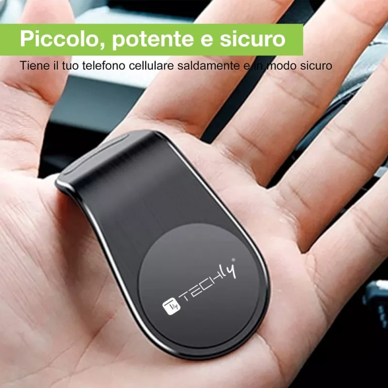 Techly I-SMART-UNIALTY laikiklis Pasyvus laikiklis Mobilusis telefonas / Išmanusis telefonas Juoda