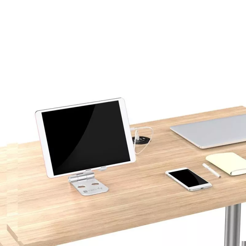 Pasyvus laikiklis telefonui ir planšetei Techly I-SMART-STAND6 sidabrinis