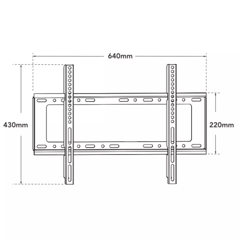 Techly ICA-PLB 262L TV laikiklis 177,8 cm (70 col.) juodas