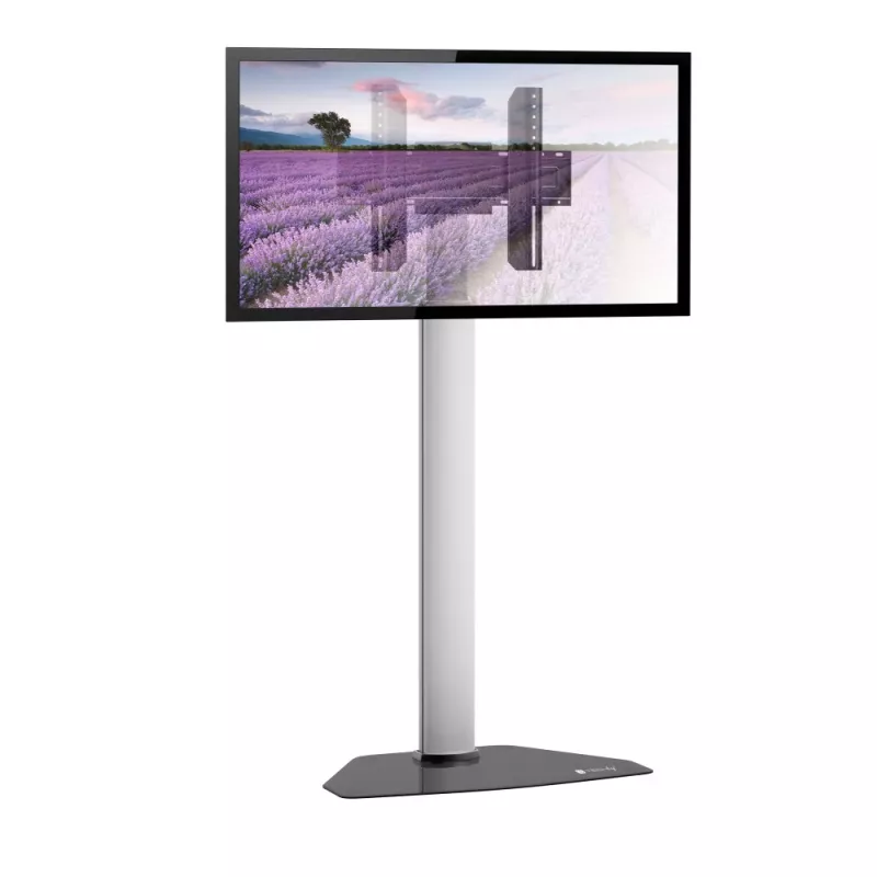 Techly grindinis stovas televizoriams nuo 32 iki 65 colių, 165,1 cm (65 inch), 400 x 200 mm, 600 x 400 mm, 90°, aliuminis, juoda, sidabrinė