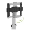 Techly grindinis stovas televizoriams nuo 32 iki 65 colių, 165,1 cm (65 inch), 400 x 200 mm, 600 x 400 mm, 90°, aliuminis, juoda, sidabrinė