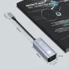 Techly IDATA USB-ETGIGA-CA USB-C į RJ45 adapteris, iki 1 Gbps, juodas/sidabrinis