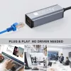 Techly IDATA USB-ETGIGA-CA USB-C į RJ45 adapteris, iki 1 Gbps, juodas/sidabrinis