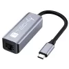 Techly IDATA USB-ETGIGA-CA USB-C į RJ45 adapteris, iki 1 Gbps, juodas/sidabrinis