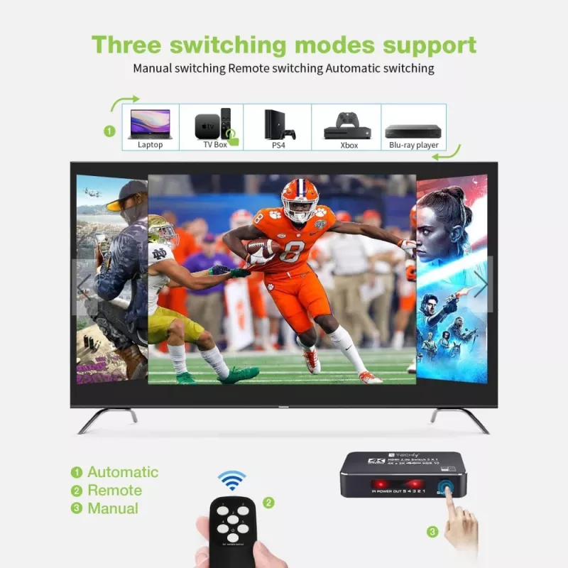 Techly IDATA HDMI2-4K5160B HDMI jungiklis
