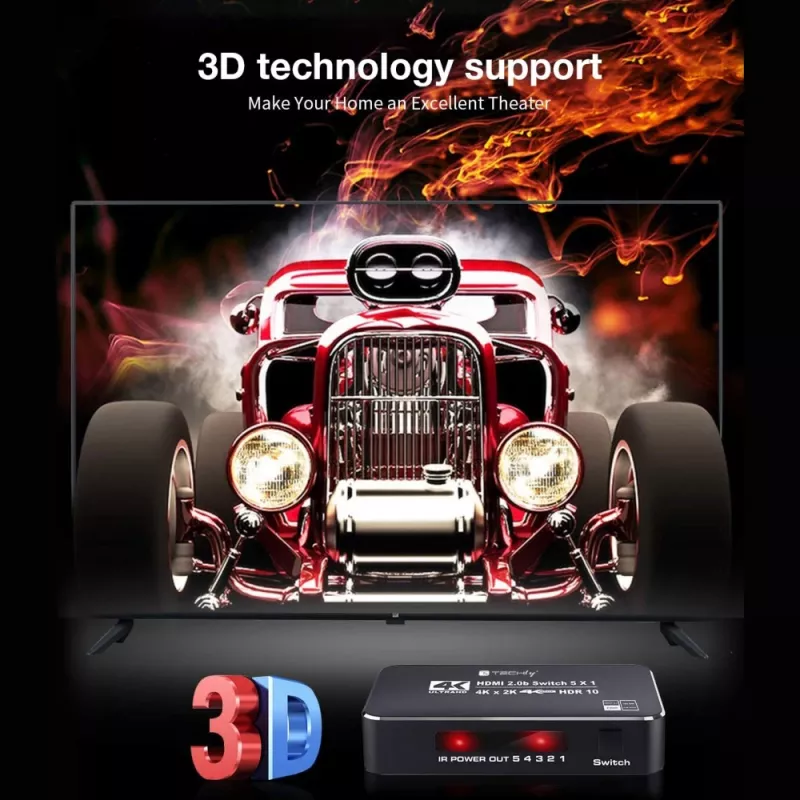 Techly IDATA HDMI2-4K5160B HDMI jungiklis