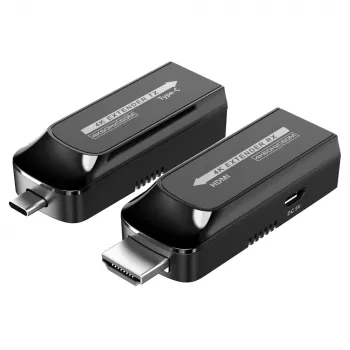 Techly IDATA EXT-600HC AV siųstuvas ir imtuvas juodos spalvos