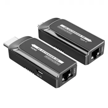 Techly IDATA EXT-600HC AV siųstuvas ir imtuvas juodos spalvos
