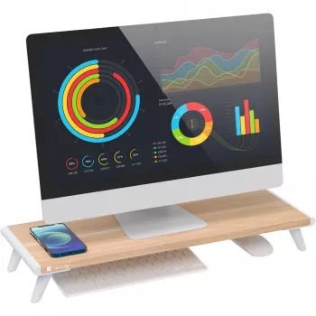 Monitorinis stovas Techly ICA-MS 389, baltas, medinis