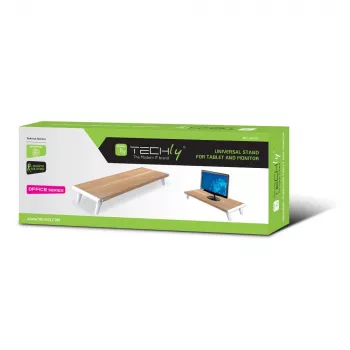 Monitorinis stovas Techly ICA-MS 389, baltas, medinis