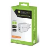 Techly IPW-USB-2C35W sieninis įkroviklis nešiojamam kompiuteriui, išmaniajam telefonui, planšetei, baltas, AC, greitasis įkrovimas, vidaus naudojimui