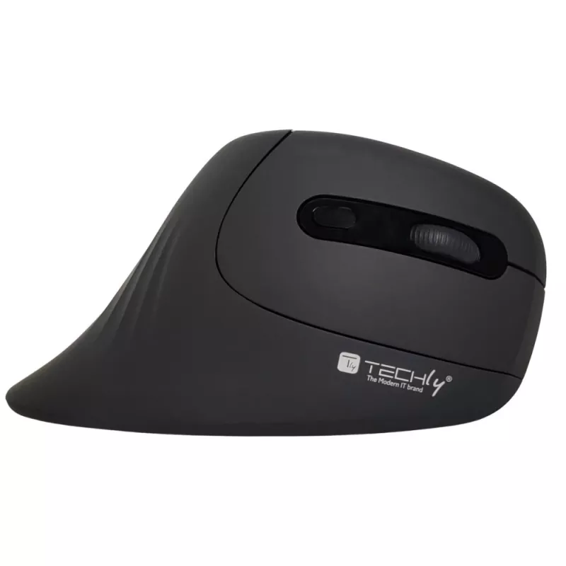 Techly IM 1100-VM-B vertikali pelė, RF belaidė, optinė, 3200 DPI, juoda