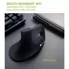Techly IM 1100-VM-B vertikali pelė, RF belaidė, optinė, 3200 DPI, juoda