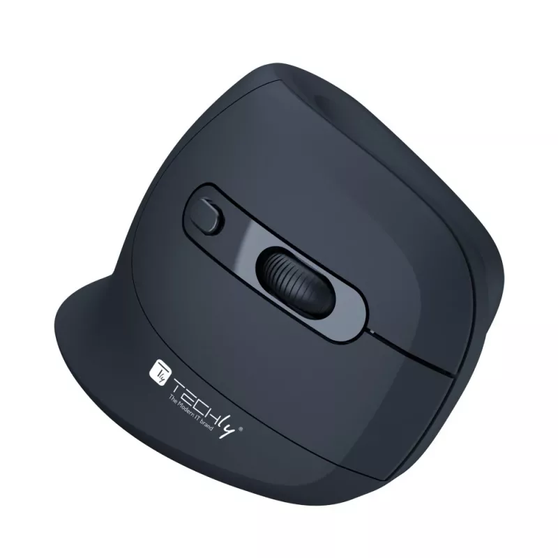 Techly IM 1100-VM-B vertikali pelė, RF belaidė, optinė, 3200 DPI, juoda