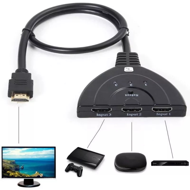 Techly IDATA HDMI-3F8K HDMI jungiklis