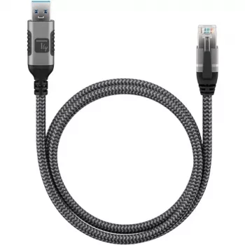 Techly ICOC-U3A-RJ45-020 USB 3.0 Type-A į Gigabit Ethernet adapterio kabelis, 2 m, juodas/sidabrinis