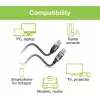 Techly ICOC U3A-RJ45-030 tinklo kabelis 3 m Cat6 F/UTP (FTP) sidabrinis, juodas