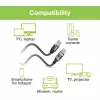 Techly ICOC U3A-RJ45-050 tinklo kabelis 5 m Cat6 F/UTP (FTP) sidabrinis, juodas