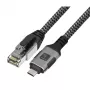 Techly ICOC U3C-RJ45-050 tinklo kabelis 5 m Cat6 F/UTP (FTP) sidabrinis, juodas