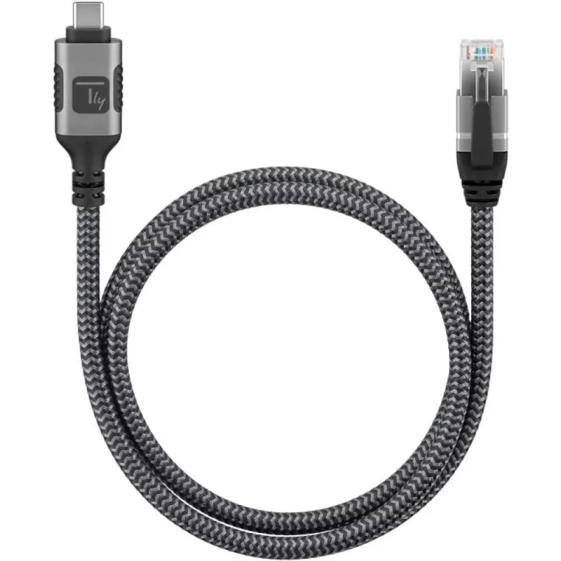 Techly ICOC U3C-RJ45-050 tinklo kabelis 5 m Cat6 F/UTP (FTP) sidabrinis, juodas