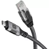 Techly ICOC U3C-RJ45-050 tinklo kabelis 5 m Cat6 F/UTP (FTP) sidabrinis, juodas