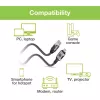 Techly ICOC U3C-RJ45-050 tinklo kabelis 5 m Cat6 F/UTP (FTP) sidabrinis, juodas