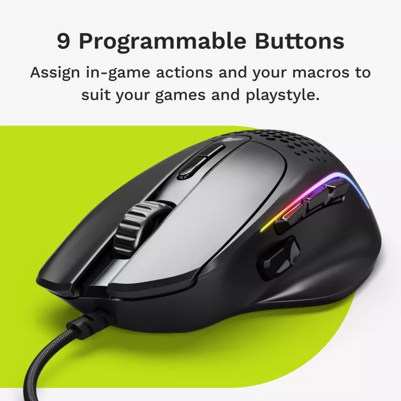 Glorious Gaming Model I 2 Wired - juoda, dešinei rankai, optinė, USB Type-A, 26000 DPI