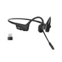 SHOKZ OpenComm2 UC 2025 belaidžiai kaulinio laidumo ausinės su triukšmo slopinimo mikrofonu, USB-C įkrovimu, 16h pokalbių laiko, juoda