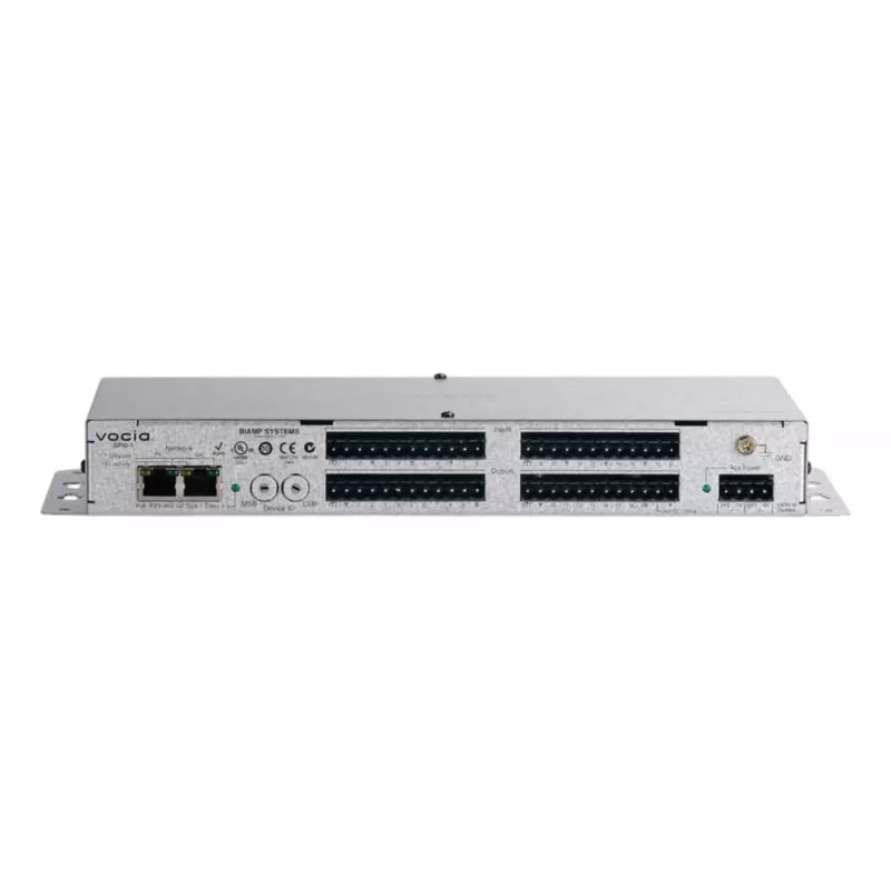 Biamp Vocia GPIO-1 plėtinio sąsaja, juoda, sidabrinė