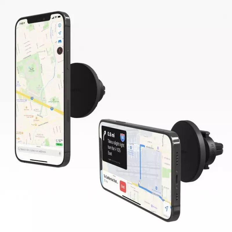 mophie Snap Vent Mount – juodas (be belaidžio įkrovimo)