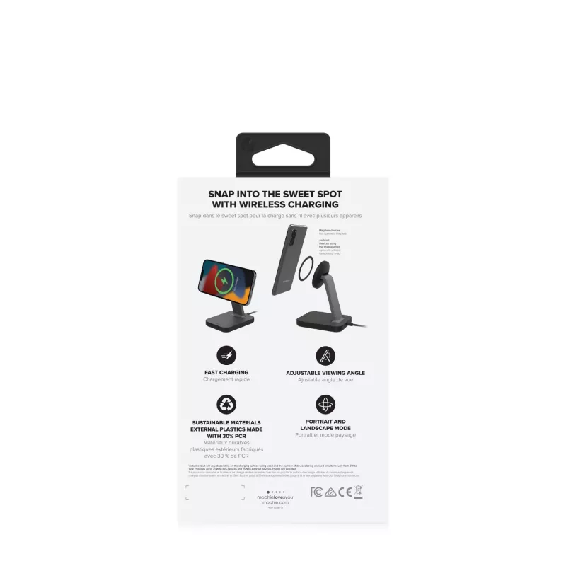 mophie snap+ belaidžio įkrovimo stovas Black-ROC-EU