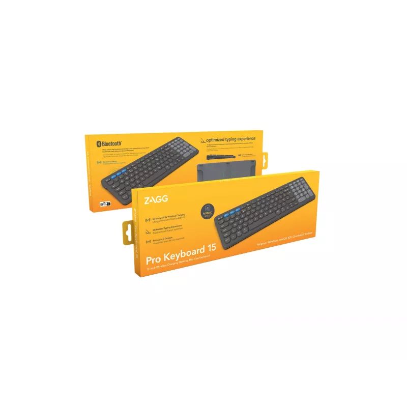 ZAGG Pro 15 klaviatūra Universal Bluetooth QWERTY Nordic juoda