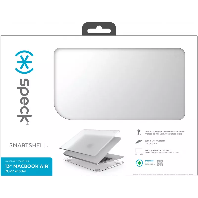 Speck Smartshell Macbook Air 13 M2 (2022) permatomas, kietas dėklas, 33 cm (13 colių)