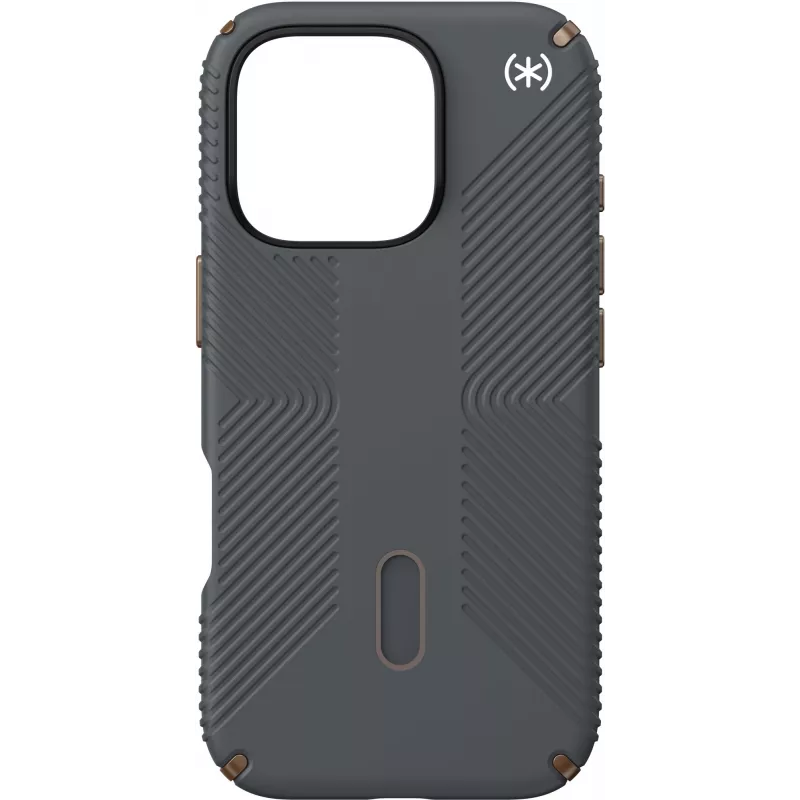 Speck Presidio2 Grip + ClickLock Apple iPhone 16 Pro anglies pilka su Microban
