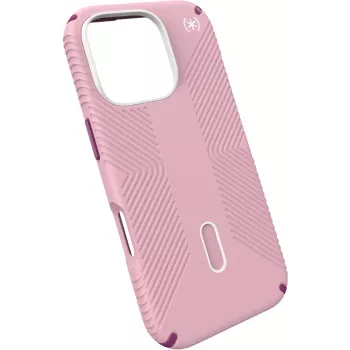 Speck Presidio2 Grip + ClickLock dėklas Apple iPhone 16 Pro Wednesday Pink su Microban