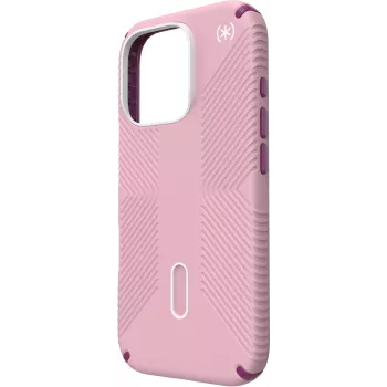 Speck Presidio2 Grip + ClickLock dėklas Apple iPhone 16 Pro Wednesday Pink su Microban