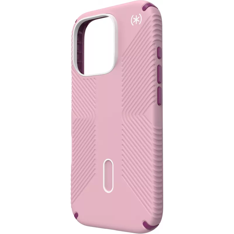 Speck Presidio2 Grip + ClickLock dėklas Apple iPhone 16 Pro Wednesday Pink su Microban