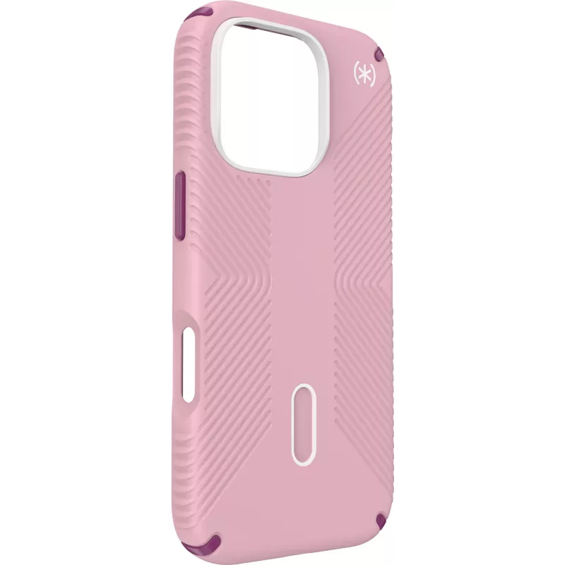 Speck Presidio2 Grip + ClickLock dėklas Apple iPhone 16 Pro Wednesday Pink su Microban