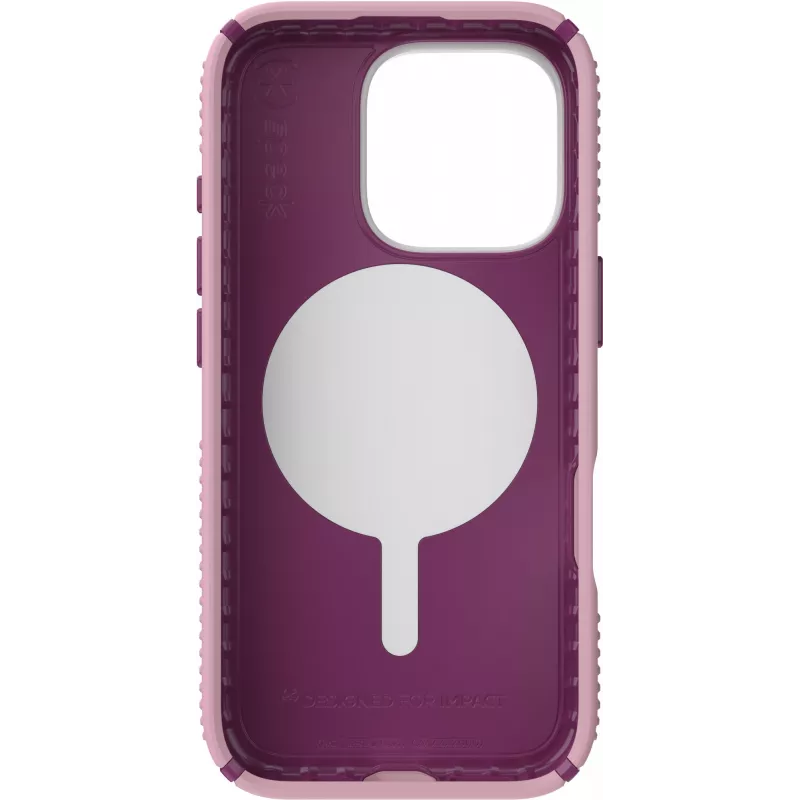 Speck Presidio2 Grip + ClickLock dėklas Apple iPhone 16 Pro Wednesday Pink su Microban