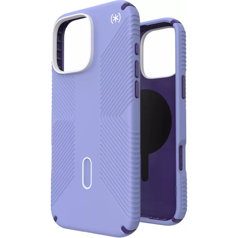 Speck Presidio2 Grip + ClickLock dėklas, skirtas Apple iPhone 16 Pro Max, Future Lavender, su Microban