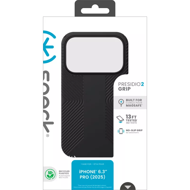 Speck Presidio2 Grip + MS Apple iPhone 17 Pro Black - su Microban