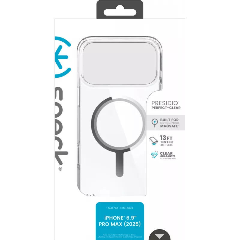 Speck Presidio Perfect Clear Dėklas MagSafe iPhone 17 Pro Max