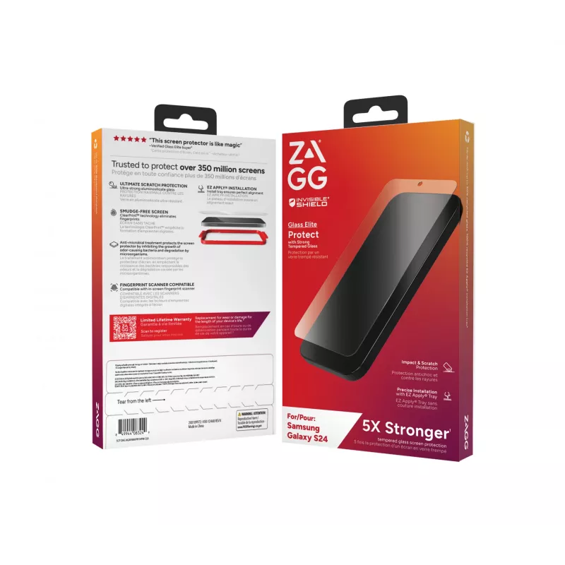 InvisibleShield Glass Elite B Samsung Galaxy S24 ekrano apsauginis stiklas