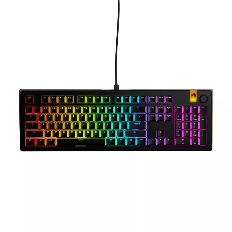 Glorious Gaming GMMK 3 HE 100% Prebuilt Wired Black - US – pilno dydžio mechaninė klaviatūra su RGB LED apšvietimu
