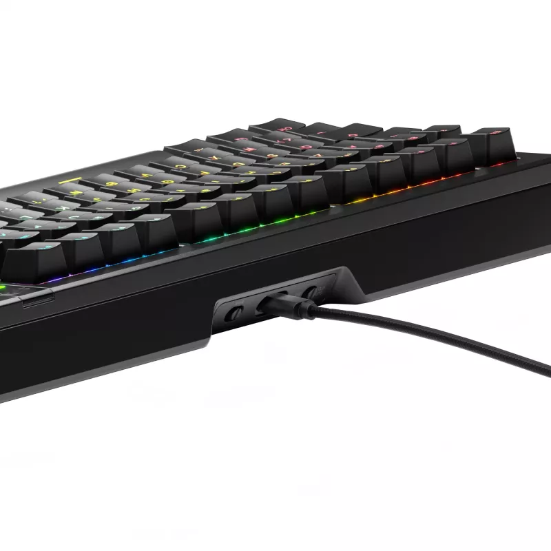 Glorious Gaming GMMK 3 PRO 75% Prebuilt Wired Black - FR, laidinis, mechaninis, AZERTY, RGB LED, juoda