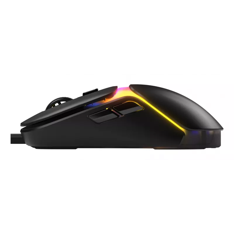 Glorious Gaming Model O3 Wired – žaidimų pelė, 54 g, optiniai jungikliai 130M, jutiklis BAMF 3.0 30K DPI, 750 IPS, juoda